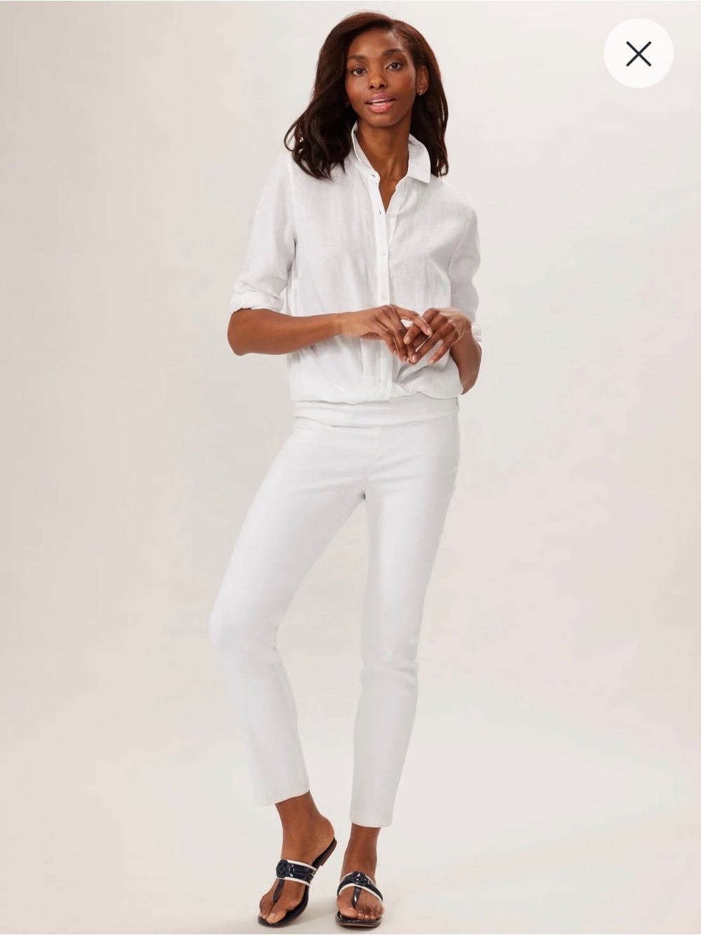 Everyday White Crop Ankle Pants